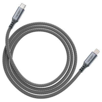 Ventev Alloy USB-C to Lightning Cable 4ft Steel Gray