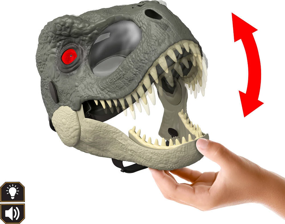 Jurassic World Rebirth  Masque de jeu de rôle  T. rex, yeux à DEL