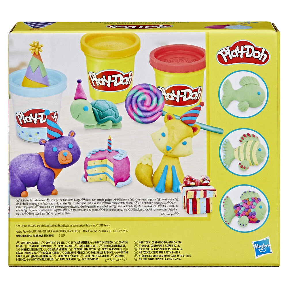 Play-Doh, Coffret en fête, 12 pots de pâte à modeler assortis, loisirs créatifs