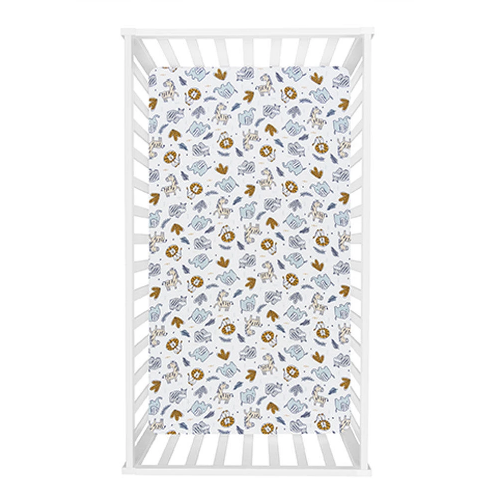 Drap-housse pour lit de bébé en flanelle de luxe Trend Lab - Zambie