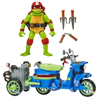 Les Tortues Ninja Mutantes : Mutant Mayhem Battle Cycle avec la figurine exclusive de Raphael