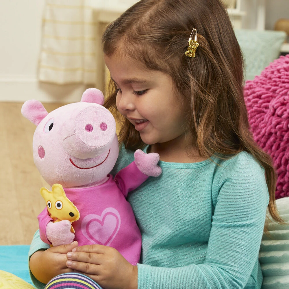 Peppa Pig Peppa's Bedtime Lullabies Plush Doll with Teddy Bear Accessory - English Edition