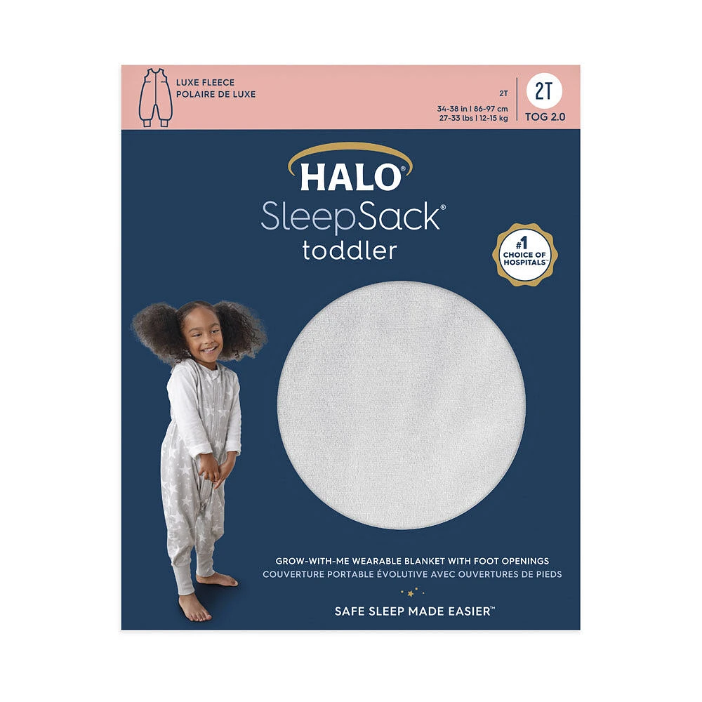 Gigoteuse HALO SleepSack Toddler - Molleton Luxe - Grey - 2T