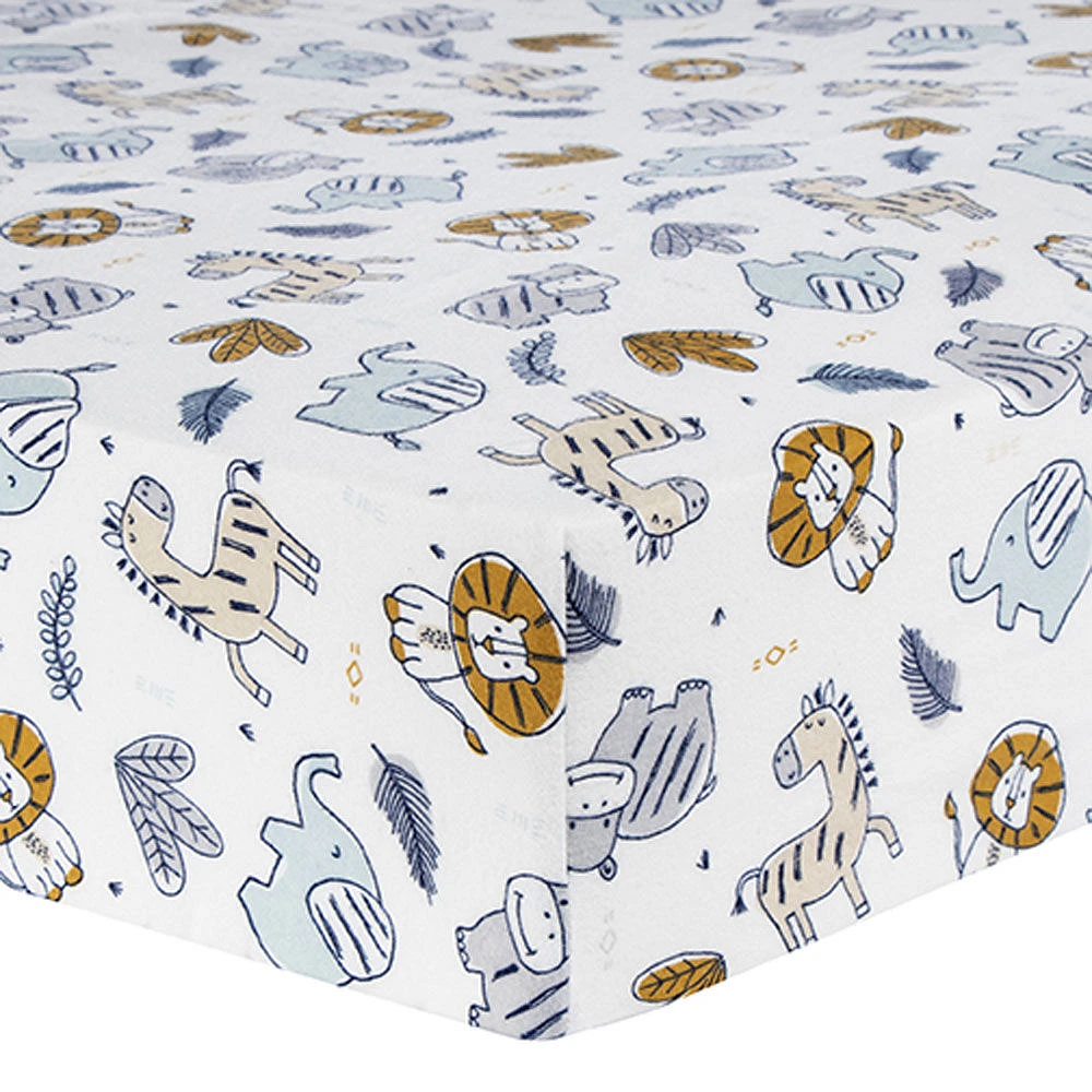 Trend Lab Deluxe Flannel Fitted Crib Sheet - Zambia