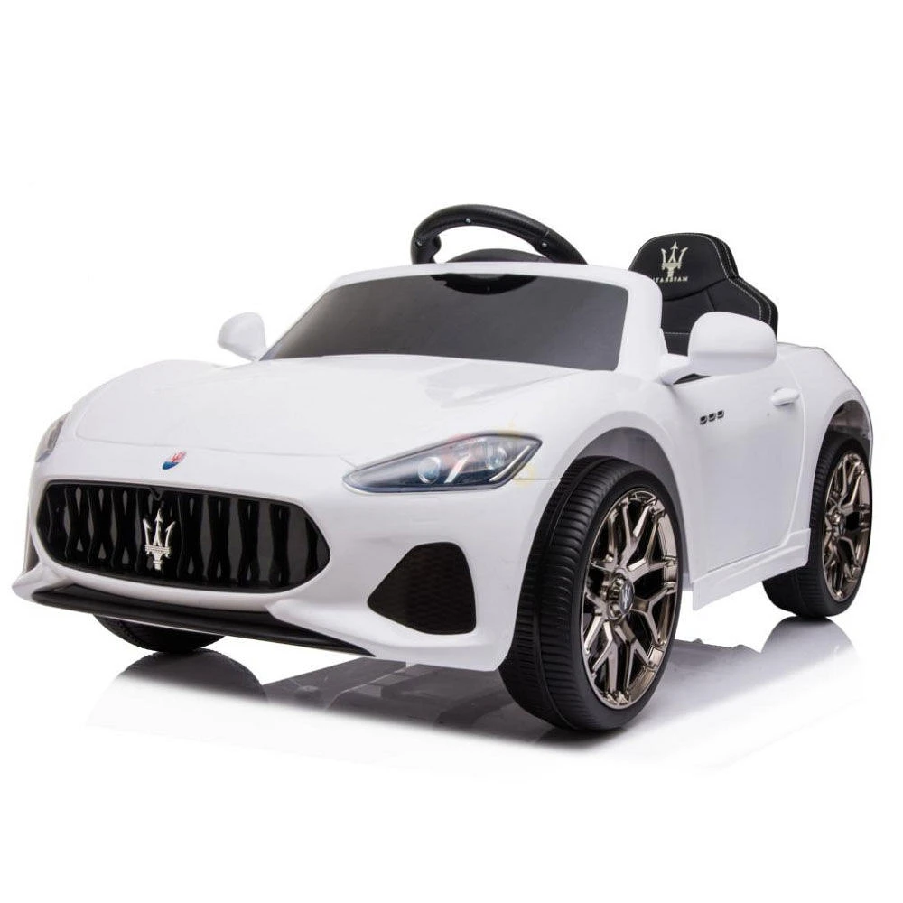 KIDSVIP 12V Maserati Gran Cabrio W/ RC - White - English Edition