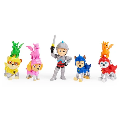 PAW Patrol, Rescue Knights Ryder and Pups Figure Gift Pack with 8 Toy Figures