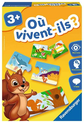 Ravensburger! Where Do They Live? Game - French Edition