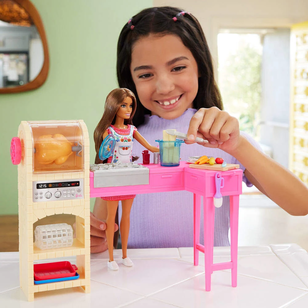 Barbie and Teresa Recipe for Friendship Teresa Doll & Kitchen Playset with 20+ Accessories