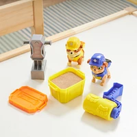 Rubble and Crew, Coffret de figurines articulées Ruben et Mix, avec 85,05 g de sable Kinetic Build-It Sand et 2 jouets de construction portables