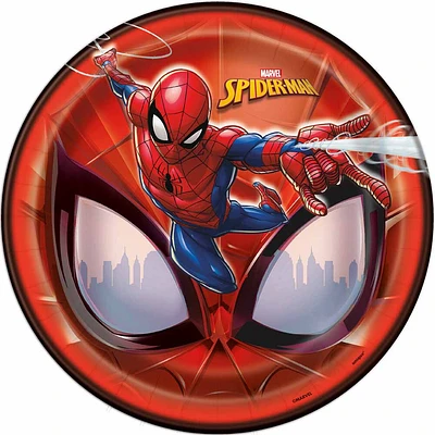 Spider-Man  9"  Plates, 8 pieces