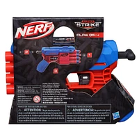 Nerf Alpha Strike Claw QS-4 Blaster and 4 Official Nerf Elite Foam Darts -- 4-Dart Blasting -- Easy Load-Prime-Fire