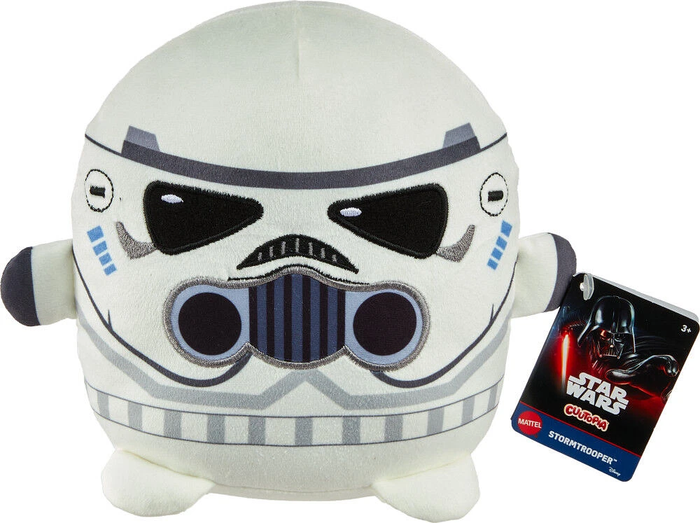 Star Wars Cuutopia Poupée Stormtrooper en peluche, poupée oreiller arrondie et douce de 7 pouces