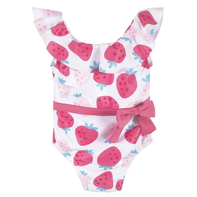 Gerber - Maillot de bain une pièce à volants Summer Blossom pour bébé et tout-petit - 2T