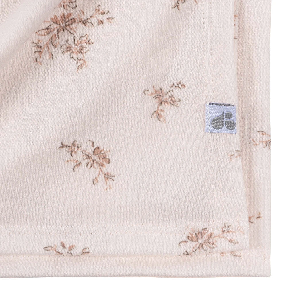 Just Born  - 2 piece Swaddle Blanket+Headband Pink Floral