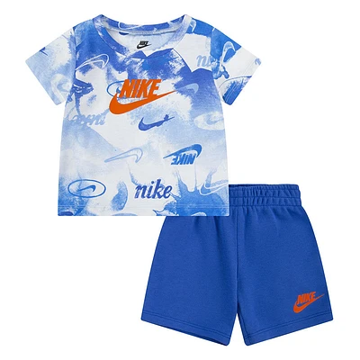 Nike T-shirt and Short Set - Blue