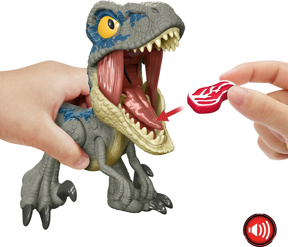 Jurassic World Mega Roar Blue Velociraptor Dinosaur Sound & Stretchable Jaw