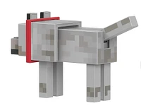 Minecraft Diamond Wolf Action Figure with Accessories, 5.5-inch Toy Collectible