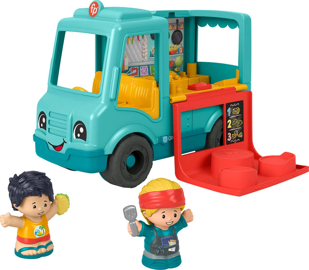 Fisher-Price Little People Serve It Up Food Truck Musical Toddler Toy Vehicle, Multilanguage Version