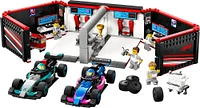 LEGO City F1 Garage & Mercedes-AMG & Alpine Cars Toy - Model Race Car Building Toy Playset - 60444