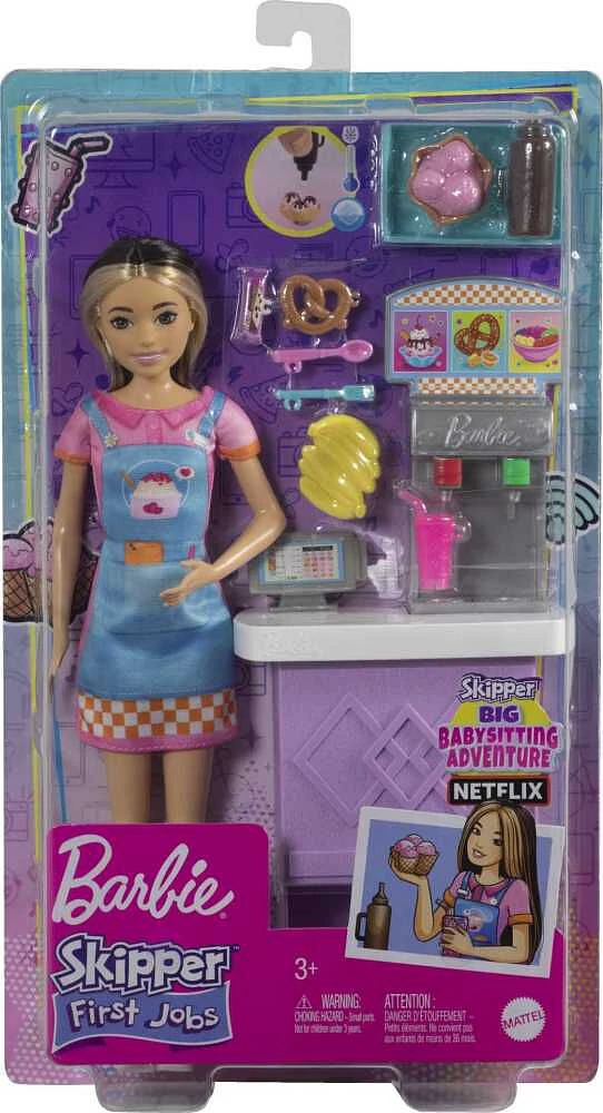 Barbie Skipper Premiers Jobs Coffret Snack-Bar, avec accessoires