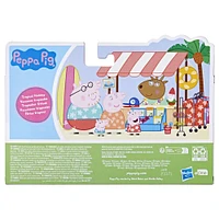 Peppa Pig, La Famille Pig en vacances, 4 figurines Peppa Pig sur le thème des vacances, jouets préscolaires