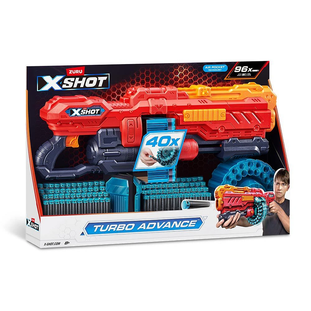 XSHOT Excel Turbo Advance Blaster (96 Darts) by ZURU