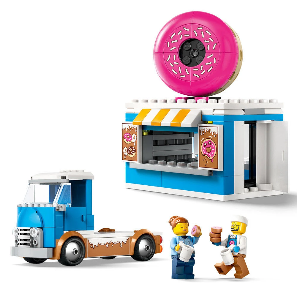 LEGO City Donut Truck Building Toy - Mobile Donut Stand with 2 Minifigures and Other Accessories - 60452