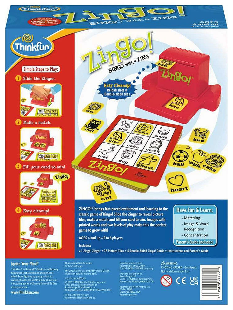 Thinkfun games - Zingo! Bingo with a Zing - Édition anglaise