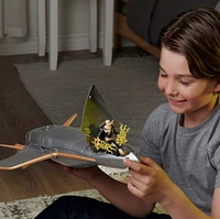 DC Comics, Vaisseau Hawk Cruiser Patrol, comprend des figurines articulées Black Adam et Hawkman, plus de 40 cm de large, Première Édition