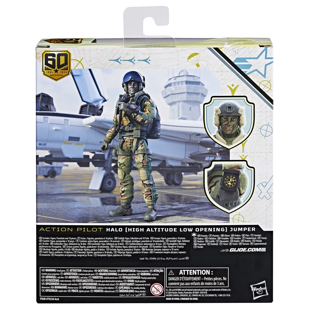 G.I. Joe Classified Series 60e anniversaire figurine Action Pilot - HALO (High Altitude Low Opening) Jumper