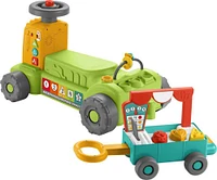 Fisher-Price Laugh and Learn 4-in-1 Farm to Market Tractor Ride-On Learning Toy Multilanguage Version