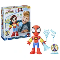 Marvel Spidey and His Amazing Friends Electronic Suit Up Spidey, 10-Inch Action Figure, Preschool Toys for Kids Ages 3 and Up