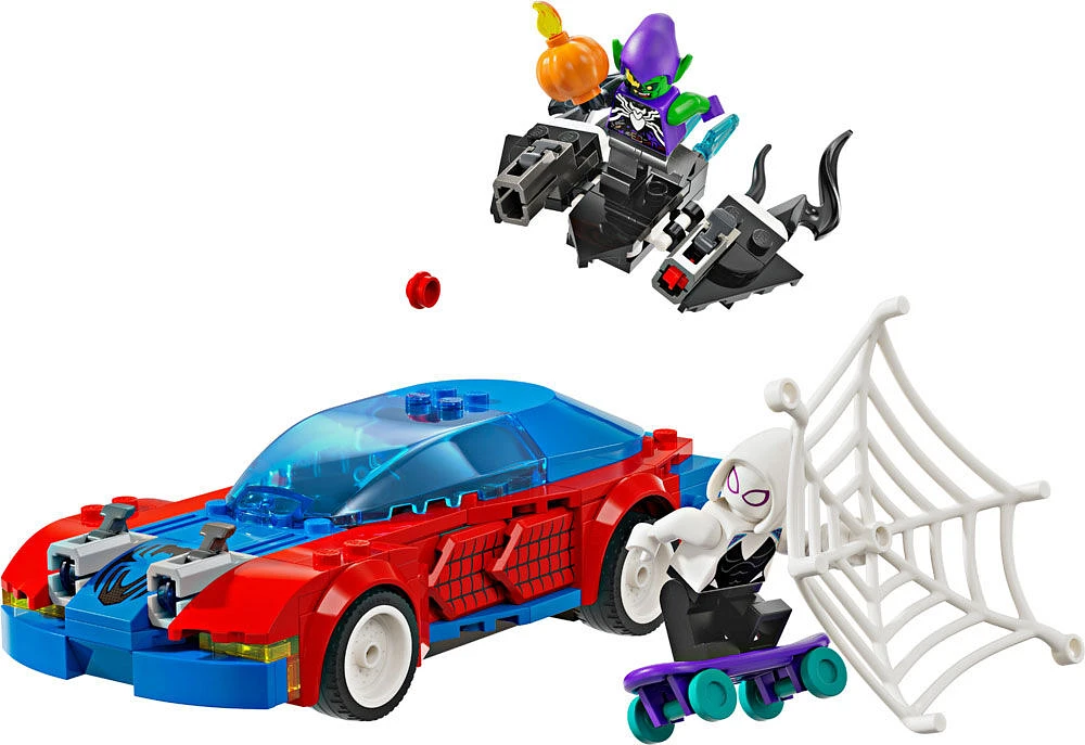 LEGO Marvel La voiture de course de Spider-Man et le Bouffon vert venomisé 76279