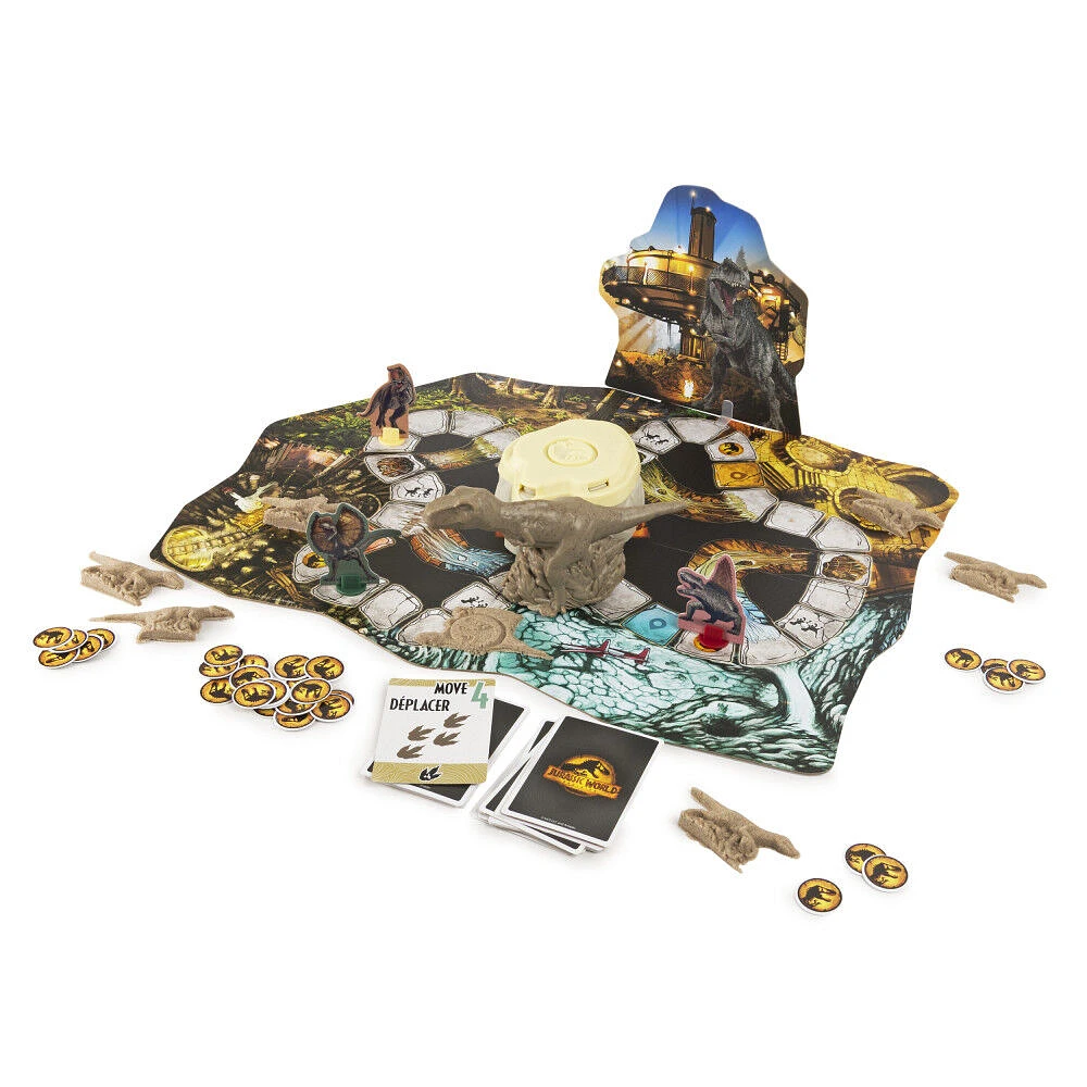 Jurassic World Dominion, Jeu de société sensoriel Stomp N' Smash sur le thème des dinosaures, avec sable Kinetic Sand