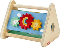 Fisher-Price Wooden Activity Triangle, 2-Sided Fine Motor Toy for Baby, 1 Wood Piece