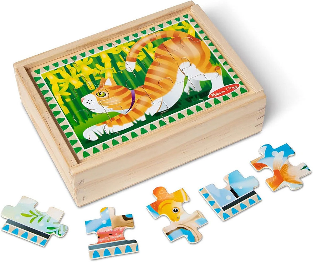 Melissa and Doug - Puzzles dans une boîte - Animaux de compagnie