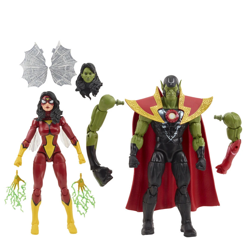 Hasbro Marvel Legends Series, figurines de collection de 15 cm Skrull Queen et Super-Skrull, Avengers 60e anniversaire