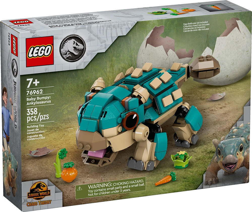 LEGO Jurassic World Baby Bumpy: Ankylosaurus Dinosaur Toy, Fun Gift for Camp Cretaceous Fans 76962