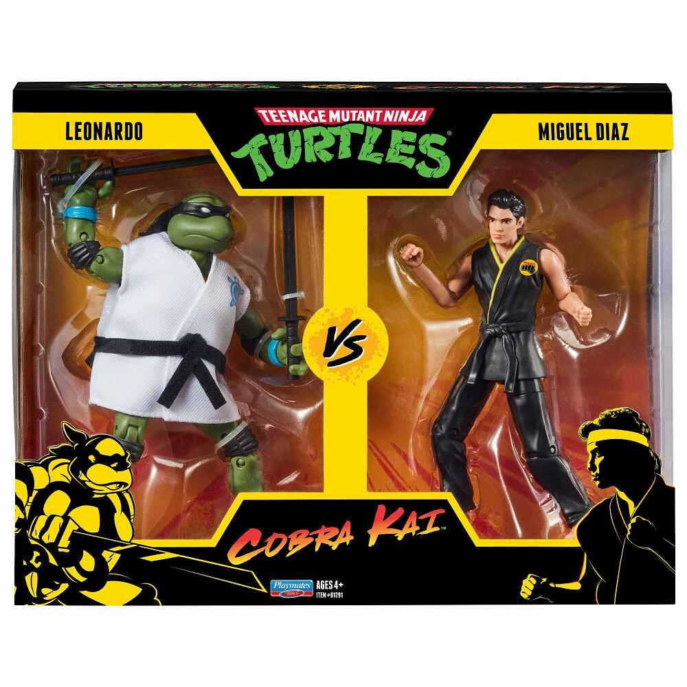 Teenage Mutant Ninja Turtles vs Cobra Kai: - Leonardo vs Miguel Diaz - 6" Figures (2-Pack)