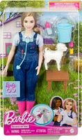 Barbie 65th Anniversary Careers Farm Vet Doll & 10 Accessories Including Lamb with Moving Ears