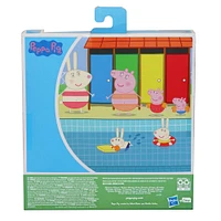 Peppa Pig, Peppa's Adventures, coffret Peppa à la piscine, 6 figurines en costumes de bain, dès 3 ans