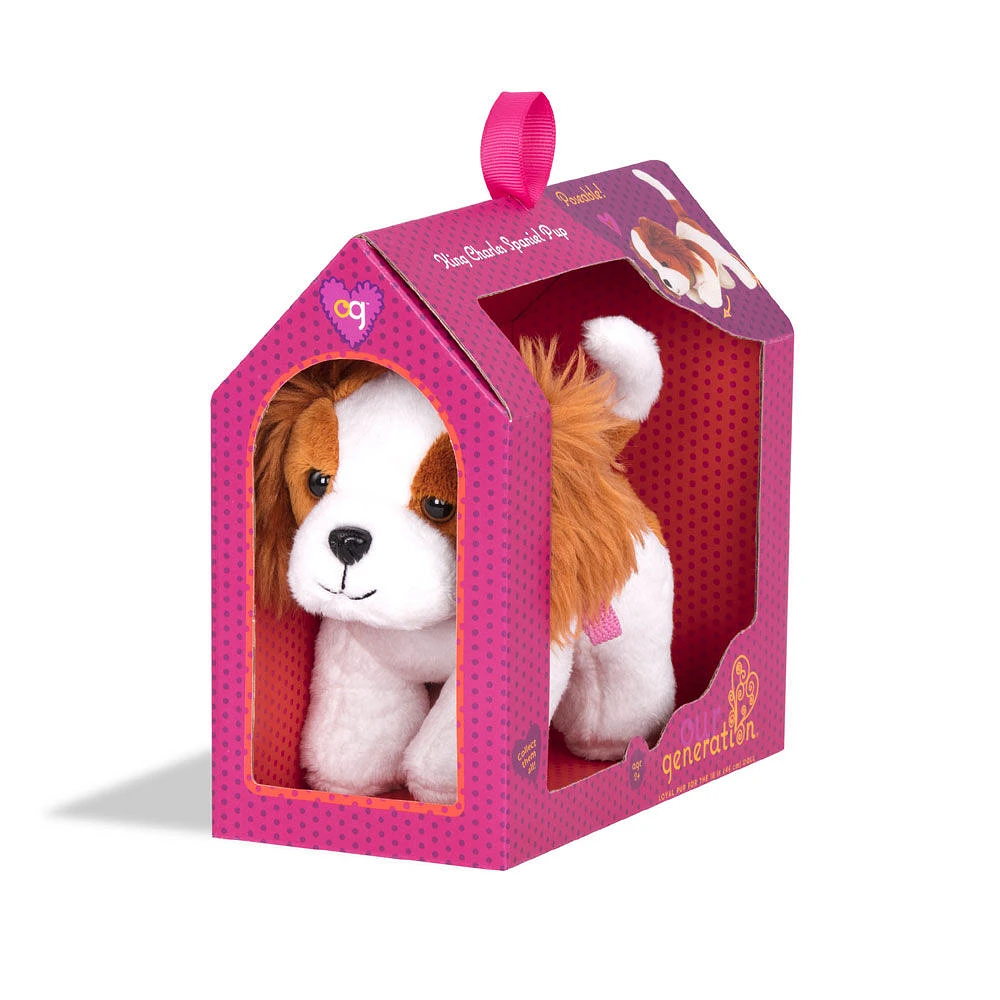 Chiot King Charles Spaniel, Our Generation, Chien en peluche avec pattes articulées