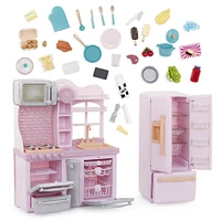 Our Generation Gourmet Kitchen Set Pink Home Kitchen & Play Food for 18-inch Dolls