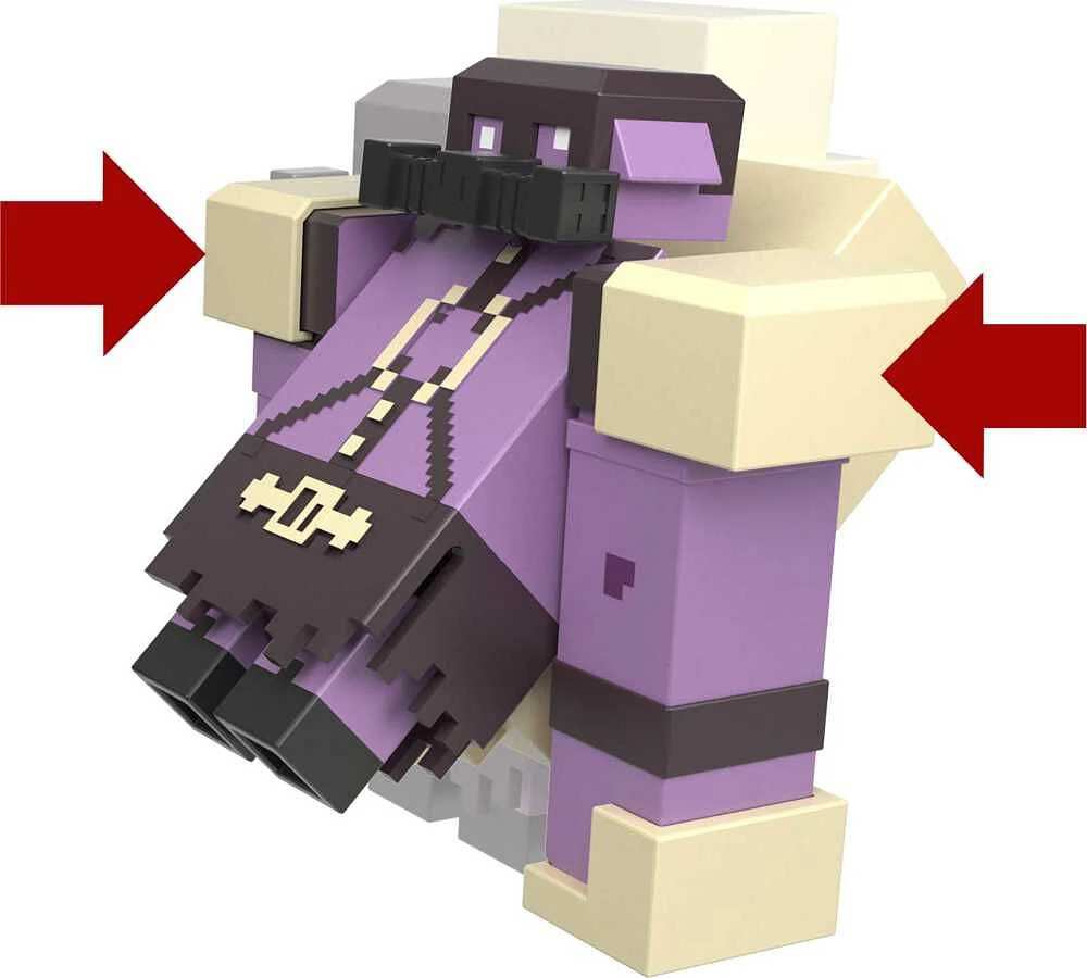 Minecraft Legends Coffret de 2 Figurines Pigmadillo v. Skeleton figurines articulées avec chacune une fonction d'attaque et un accessoire