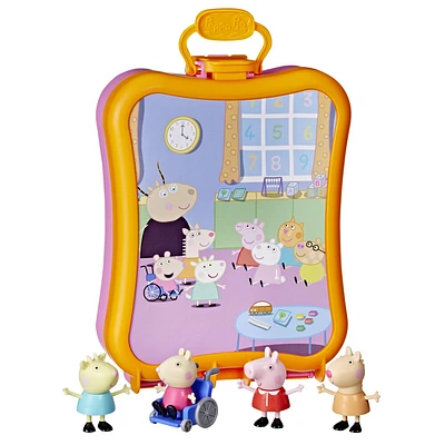 Peppa Pig, Le club des amis de Peppa, inclut 4 figurines, mallette de rangement et de transport