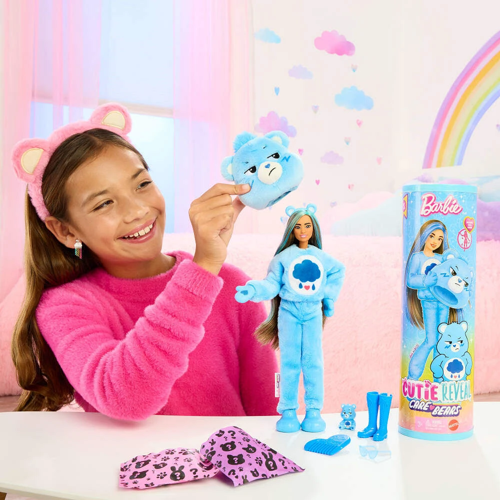 Barbie Cutie Reveal Care Bears Poupée et acc. Costume Grognours