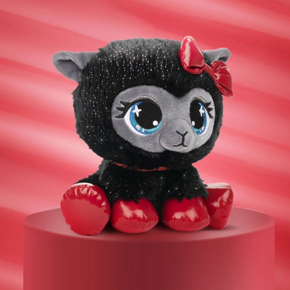 GUND P.Lushes Designer Fashion Pets Special-Edition Ba-Bah Noir Llama Premium Stuffed Animal, Black and Red, 6"