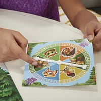 Jeu La course des bois, jeu préscolaire coopératif à thème forestier, pour enfants, inclut 4 pions en bois