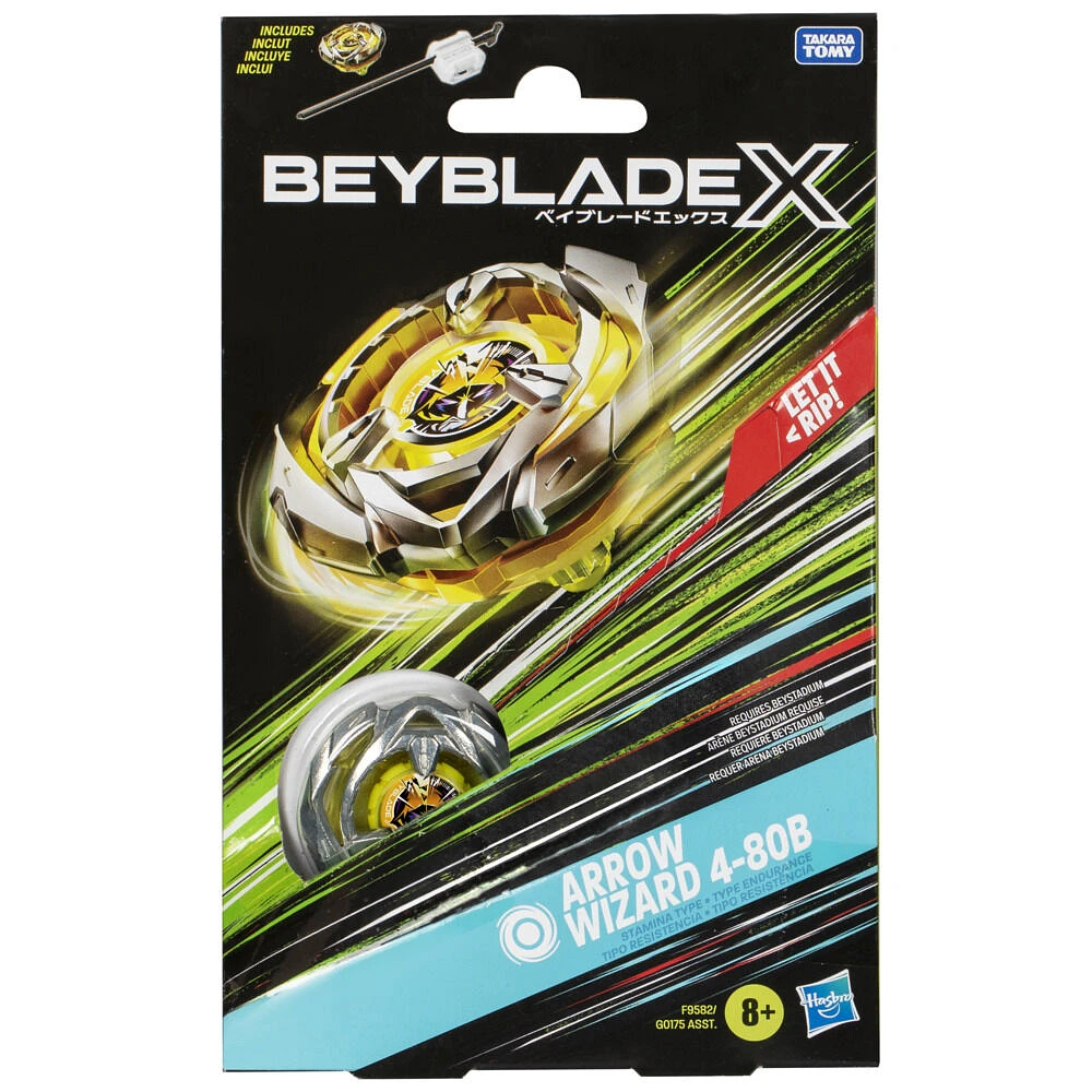 Beyblade X Arrow Wizard 4-80B Starter Pack Top and Launcher