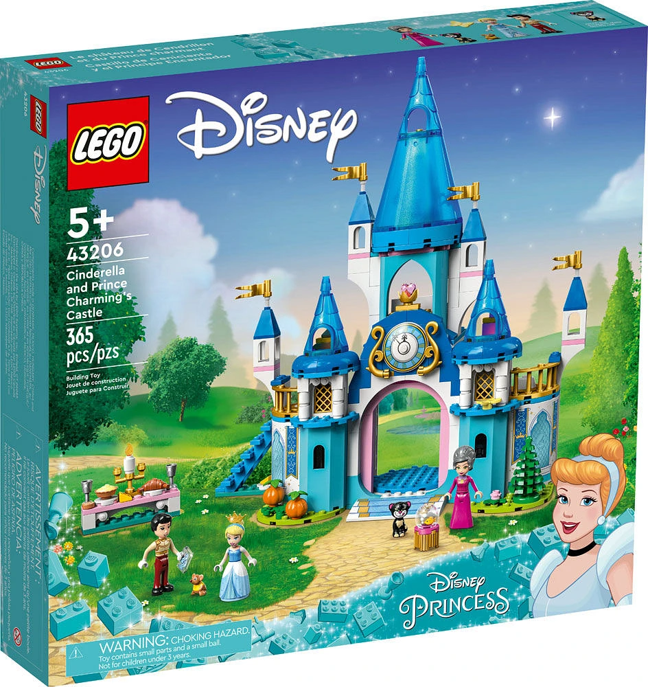 LEGO  Disney Cinderella and Prince Charming's Castle 43206 Building Kit (365 Pcs)